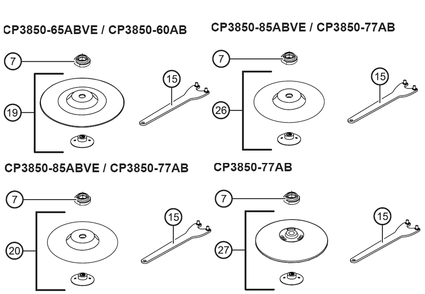 Figure 6 Diagram and Parts List for CP3850-60AB  Chicago Pneumatic Sander
